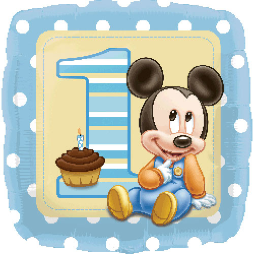 Ter ere van Houden Wijden Mickey 1st Birthday ballon | Time 2 Believe & Time 2 Remember